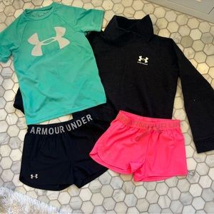 Big Girl Under Armour lot, sz M, L, women’s XS